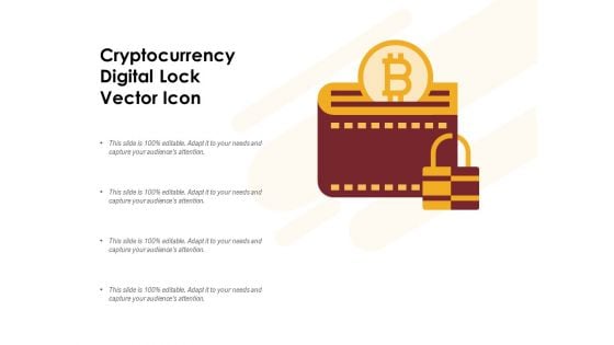 Cryptocurrency Digital Lock Vector Icon Ppt PowerPoint Presentation Infographics Outline