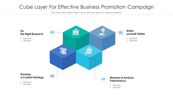 Cube Layer For Effective Business Promotion Campaign Ppt PowerPoint Presentation Gallery Information PDF