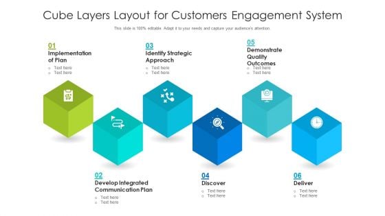 Cube Layers Layout For Customers Engagement System Ppt PowerPoint Presentation Icon Styles PDF