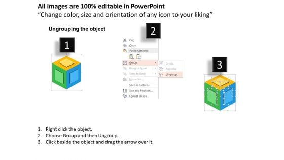 Cube With Global Team Icons Powerpoint Templates