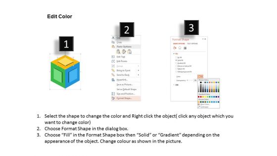 Cube With Global Team Icons Powerpoint Templates