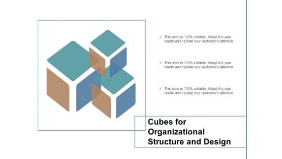 Cubes For Organizational Structure And Design Ppt PowerPoint Presentation Portfolio Master Slide