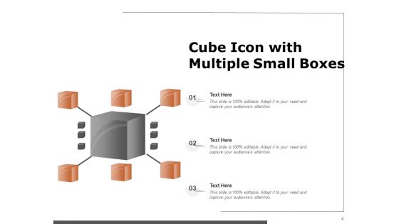 Cuboid Icon Cube Shape Small Boxes Glass Icon Ppt PowerPoint Presentation Complete Deck
