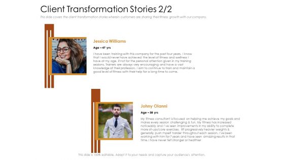 Cultivating The Wellbeing Culture In Organization Client Transformation Stories Slides PDF