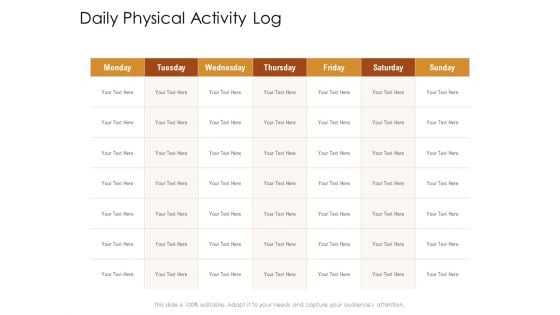 Cultivating The Wellbeing Culture In Organization Daily Physical Activity Log Inspiration PDF