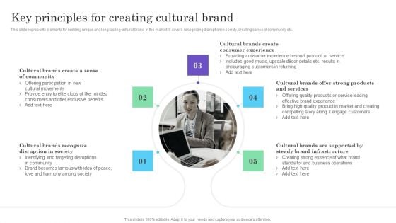 Cultural Branding Marketing Strategy To Increase Lead Generation Key Principles For Creating Cultural Brand Graphics PDF