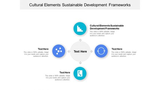 Cultural Elements Sustainable Development Frameworks Ppt PowerPoint Presentation Layouts Slide Cpb