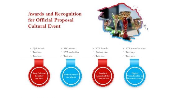 Cultural Event Awards And Recognition For Official Proposal Cultural Event Slides PDF Cultural Event Awards And Recognition For Official Proposal Cultural Event Slides PDF