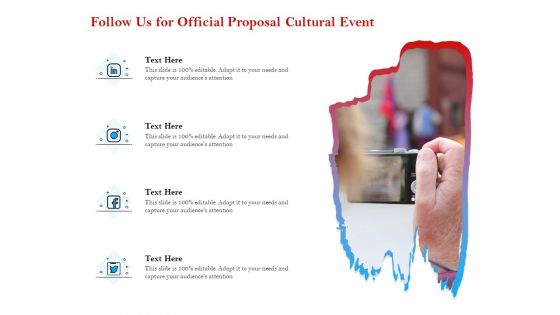 Cultural Event Follow Us For Official Proposal Cultural Event Elements PDF