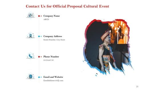 Cultural Event Proposal Template Ppt PowerPoint Presentation Complete Deck With Slides