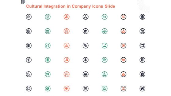 Cultural Integration In Company Icons Slide Ppt PowerPoint Presentation Slides Slideshow PDF