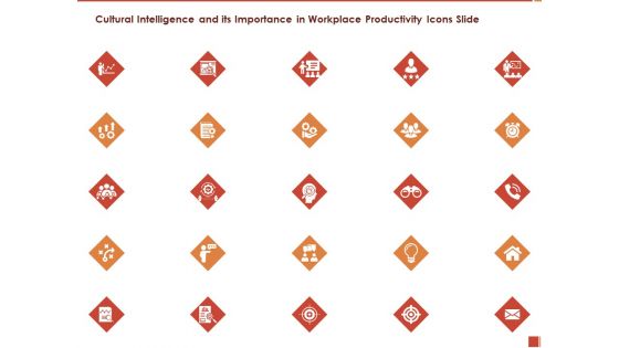 Cultural Intelligence And Its Importance In Workplace Productivity Icons Slide Summary PDF