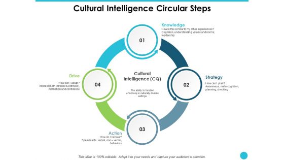 Cultural Intelligence Circular Steps Ppt PowerPoint Presentation Ideas