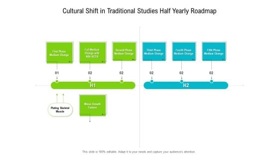 Cultural Shift In Traditional Studies Half Yearly Roadmap Template