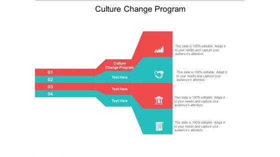 Culture Change Program Ppt PowerPoint Presentation Infographic Template Elements Cpb