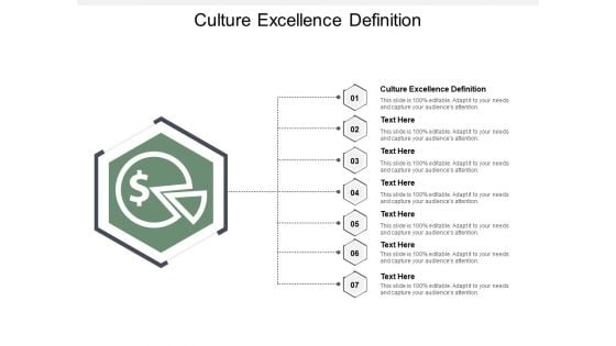 Culture Excellence Definition Ppt PowerPoint Presentation Summary Inspiration Cpb