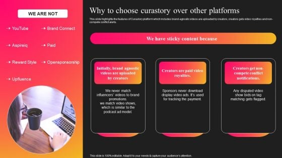 Curastory Editing Platform Pitch Deck Why To Choose Curastory Over Other Platforms Template PDF