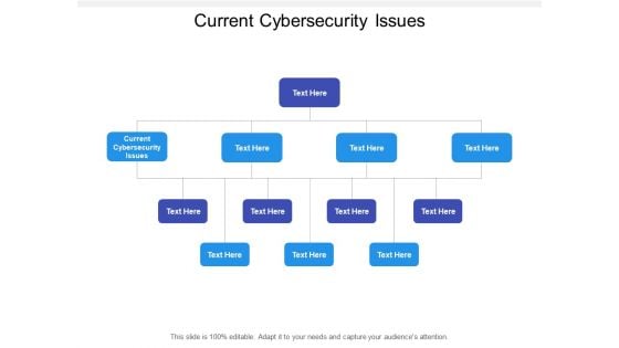 Current Cybersecurity Issues Ppt PowerPoint Presentation Ideas Infographic Template Cpb