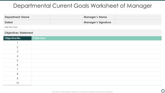Current Goals Ppt PowerPoint Presentation Complete With Slides Slide02