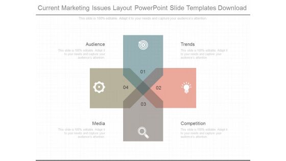 Current Marketing Issues Layout Powerpoint Slide Templates Download