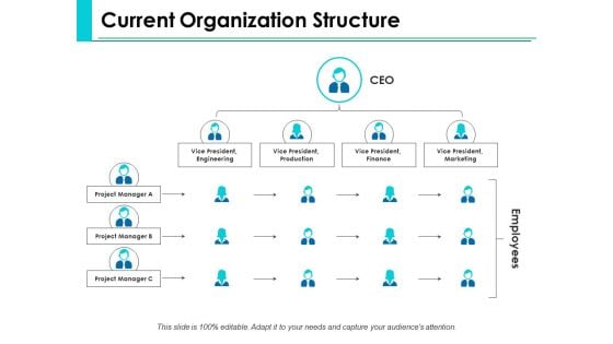 Current Organization Structure Ppt PowerPoint Presentation Summary Visual Aids