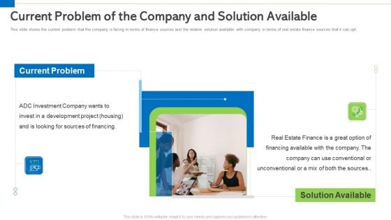 Current Problem Of The Company And Solution Available Ideas PDF