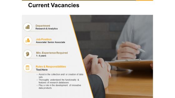 Current Vacancies Ppt PowerPoint Presentation Model Deck