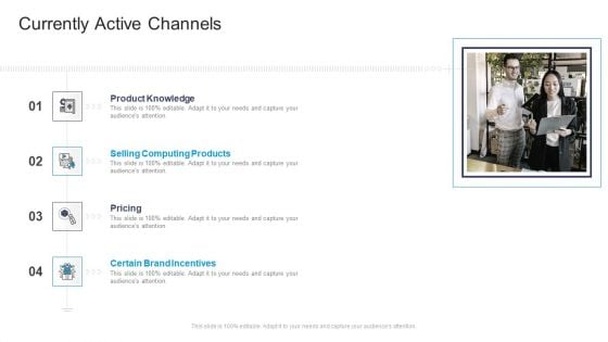Currently Active Channels Brand Commercial Marketing Guidelines And Tactics Infographics PDF Currently Active Channels Brand Commercial Marketing Guidelines And Tactics Infographics PDF