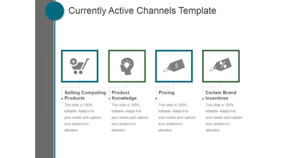 Currently Active Channels Template Ppt PowerPoint Presentation Show