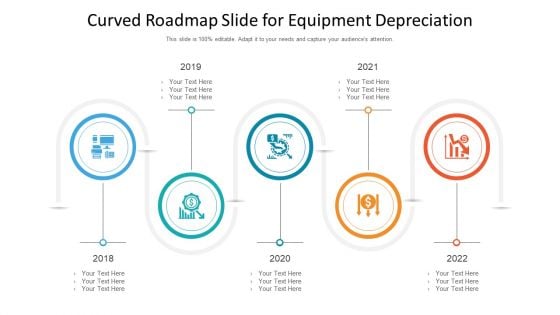 Curved Roadmap Slide For Equipment Depreciation Ppt PowerPoint Presentation File Portrait PDF