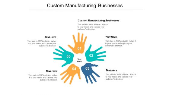 Custom Manufacturing Businesses Ppt PowerPoint Presentation Professional Design Ideas