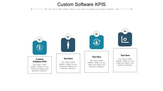 Custom Software KPIS Ppt PowerPoint Presentation Gallery Designs Download Cpb Pdf