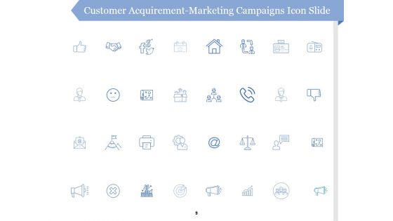 Customer Acquirement Marketing Campaigns Ppt PowerPoint Presentation Complete Deck With Slides