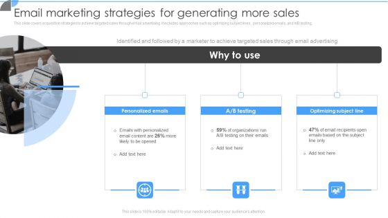 Customer Acquisition Approaches To Enhance Organization Growth Email Marketing Strategies For Generating More Sales Brochure PDF Customer Acquisition Approaches To Enhance Organization Growth Email Marketing Strategies For Generating More Sales Brochure PDF