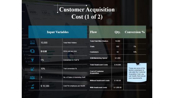 Customer Acquisition Cost Template 1 Ppt PowerPoint Presentation Portfolio Visual Aids