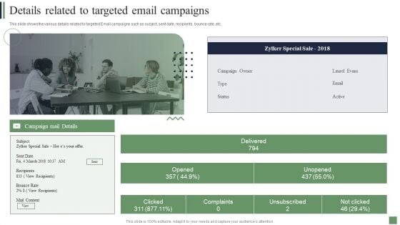 Customer Acquisition Strategies Details Related To Targeted Email Campaigns Professional PDF