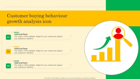 Customer Buying Behaviour Growth Analysis Icon Microsoft PDF