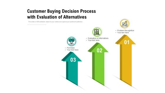 Customer Buying Decision Process With Evaluation Of Alternatives Ppt PowerPoint Presentation Inspiration Background Designs PDF