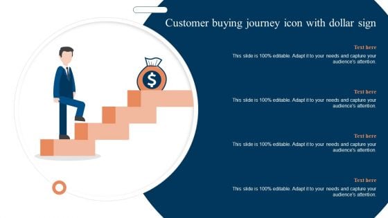 Customer Buying Journey Icon With Dollar Sign Mockup PDF