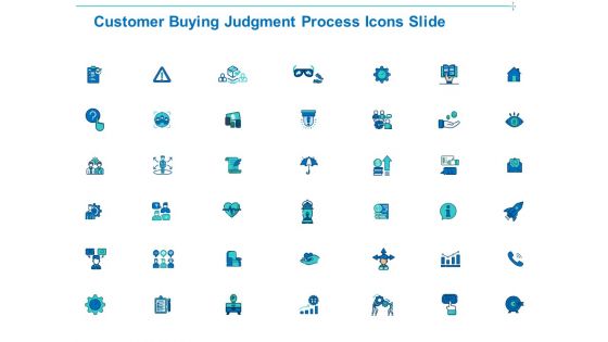 Customer Buying Judgment Process Icons Slide Ppt PowerPoint Presentation Icon Diagrams PDF