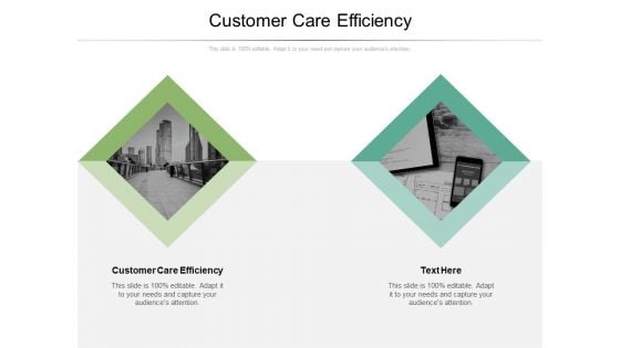 Customer Care Efficiency Ppt PowerPoint Presentation Summary Background Image Cpb Pdf