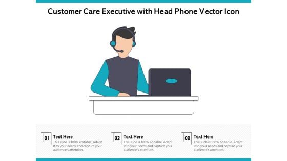 Customer Care Executive With Head Phone Vector Icon Ppt PowerPoint Presentation Gallery Pictures PDF