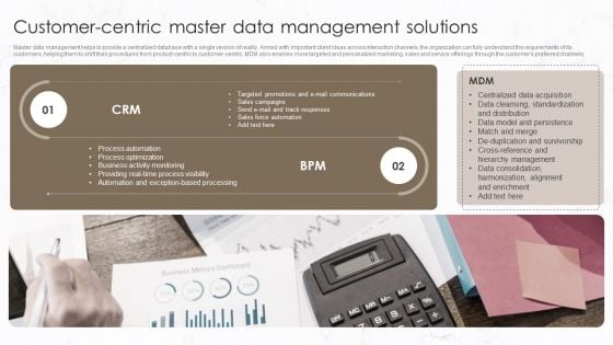 Customer Centric Master Data Management Solutions Introduction PDF