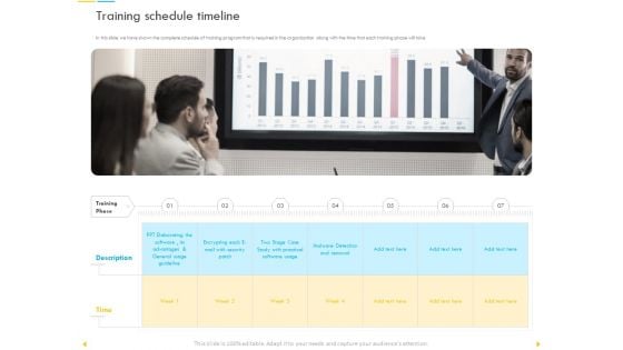 Customer Churn Prediction And Prevention Training Schedule Timeline Ideas PDF Customer Churn Prediction And Prevention Training Schedule Timeline Ideas PDF
