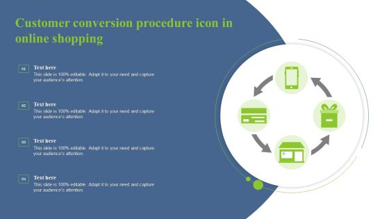 Customer Conversion Procedure Icon In Online Shopping Rules PDF