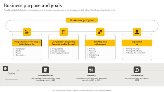 Customer Credit Reporting Company Outline Business Purpose And Goals Structure PDF