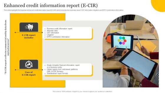 Customer Credit Reporting Company Outline Enhanced Credit Information Report E CIR Ideas PDF