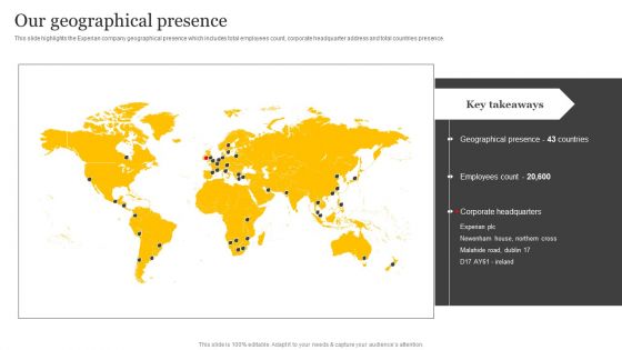 Customer Credit Reporting Company Outline Our Geographical Presence Brochure PDF