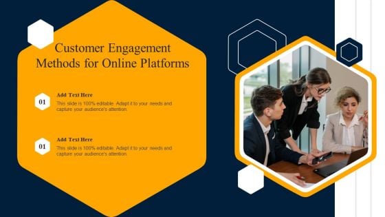 Customer Engagement Methods For Online Platforms Brochure PDF