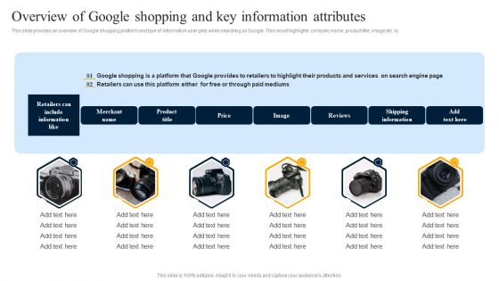 Customer Engagement Methods For Online Platforms Overview Of Google Shopping Clipart PDF